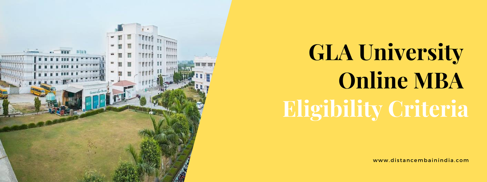 GLA University Online MBA Eligibility Criteria