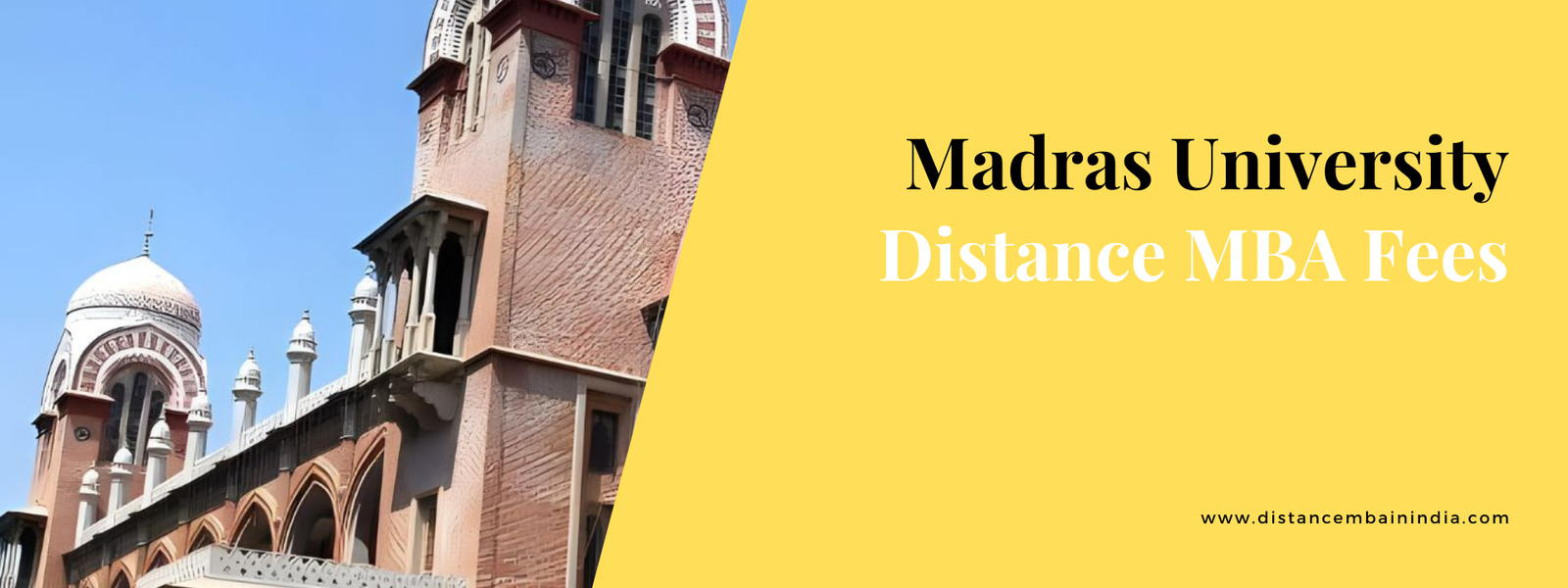 Madras University Distance MBA Fees